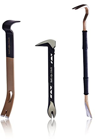 Spec Ops Werkzeuge 25,4 cm, 38,1 cm und 76,2 cm Nagelabzieher, flache Brechstange und Brecheisen-Werkzeug-Set, Hartstahl, 3% gespendet an Veteranen