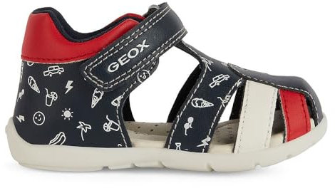 Geox Bébé Garçon B Elthan C, Bleu Marine Rouge, 23 EU