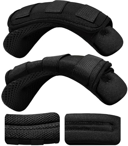 2er-Pack Universelles Breites Schulterpolster mit Ultradickem Kissen für Taschen, Gepäck, Rucksäcke, Taschen, Umhängetaschen, Rutschfest und Atmungsaktiv,Schwarz