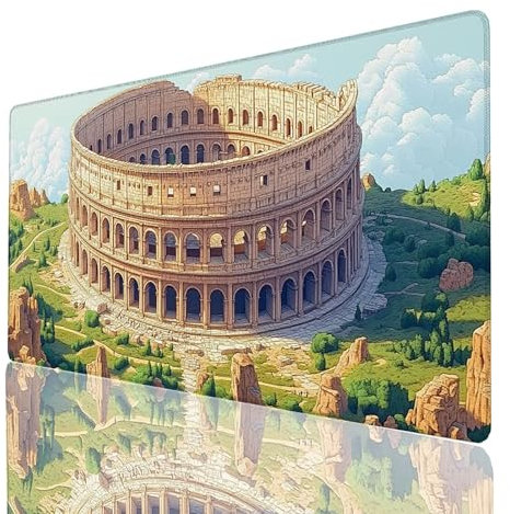 Alfombrilla Ratón xxl 1200 x 600 x 3mm Colorblanco Alfombrilla Escritorio Grande, Mousepad Coliseo con Bordes Cosidos, Desk Pad Impermeable para Oficio Mesa Gaming Protector Escritorio, Regalo 251-GYL
