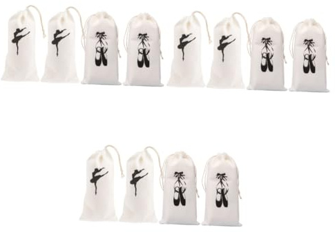 HEMOTON 3 Set Borsa Per Le Scarpe Da Ballo Disegno Borse Per Scarpe Da Balletto Sacchi Borse Per Ballerine Borsa Con Coulisse Per Scarpette Da Ballo Stoffa 4 Pezzi*3