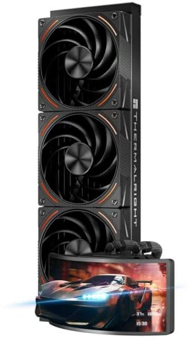 TR Rainbow Vision 360 TURBO ARGB Black AIO, sistema di raffreddamento ad acqua, schermo curvo da 6,67 pollici con risoluzione 2400 x 1080, per AM4 / AM5, LGA1851 / 1700, sfondo fai da te
