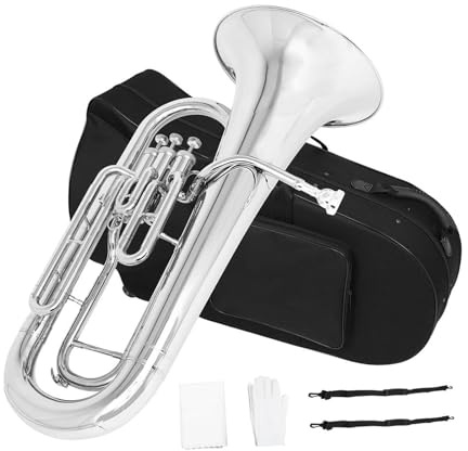 Musikliebhaber Euphonium Bb Euphonium 3 Tasten Vertikalventil Baritonhorn Professionelles Musikinstrumentenset