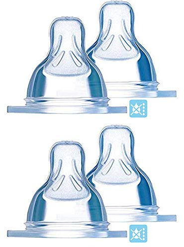 MAM Seiden Sauger Set // Größe 4 Tropffrei // ab 4+ Monate // 4er Set // Auslaufsicher – für erste eigene Trinkversuche
