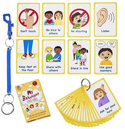 Mis Tarjetas de Comportamiento 27 PECS Flashcards para Ayuda Visual Ed, retraso del Habla No Verbal Niños y Adultos con Autismo o Necesidades Especiales