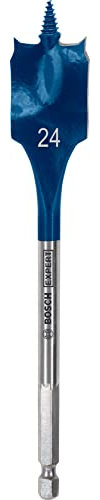 Bosch Professional 1x Brocas fresadoras planas Expert SelfCut Speed (para Madera blanda, Aglomerado, Ø 24,00 mm, Longitud 152 mm, accesorios Taladro de impacto rotativo)