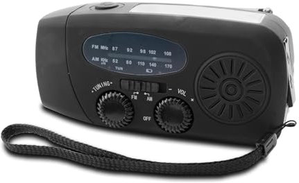 Radio de manivela y Cargador Solar/Radio de Emergencia y Banco de energía