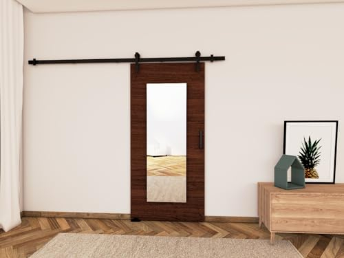 MINIO go for it - Schiebetür Komplettset LIFT I, 86 cm Breit, Schiebetüren, Wandmontage, Schiebetürsystem, Zimmertüren - Wenge