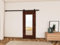MINIO - Schiebetür Komplettset LIFT I, 86 cm Breit, Schiebetüren, Wandmontage, Schiebetürsystem, Zimmertüren - Wenge