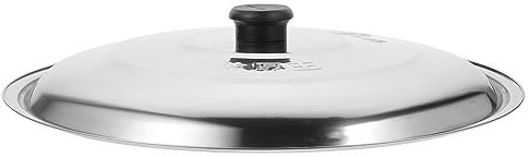 Amosfun Tapa De Olla De Acero Inoxidable 35 Cm Con Mango Anticalor Cubierta Redonda Compatible Con Wok Sartén Y Ollas Multifunción Para Cocina Hogar