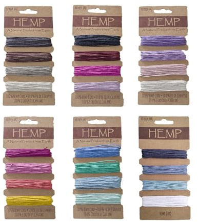 mohito 24 Colori Cordoncino di Canapa Cerata,Lino Multicolore Corda,Spago Naturale per Braccialetti Colorata,Collana Portachiavi con Braccialetto Fatto Mano Decorazione Artistica per Adulti e Bambini