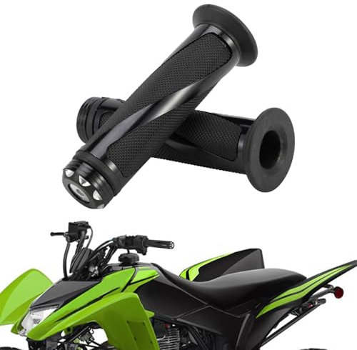 BIUGERCN Poignées de guidon de moto antidérapantes universelles 22 mm pour Raptor 350 700 Grizzly Warrior LTZ400 Wolverine YFM350 Quad UTV ATV Noir