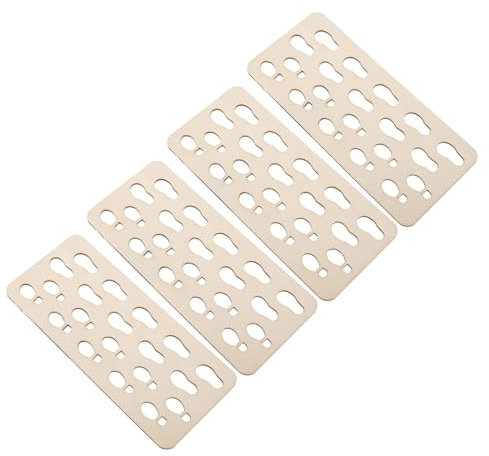 Toyvian 4pièces Pochoirs pour Peinture de Noël Empreintes du Père Noël et Flocons de Décorations Réutilisables pour Bois Fenêtre ou Mur