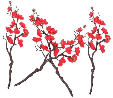 TOYANDONA 4 Ramos De Cerezo Artificial Flores De Ciruelo para Decoración Realistas y Duraderas