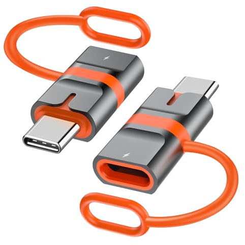 Omivine Adattatore da Lightning a USB-C (2 pezzi), adattatore da Lightning a USB C (maschio) 36 W PD cavo di ricarica convertitore per iPhone 16/15 Series, iPad, Android, non per OTG/Audio