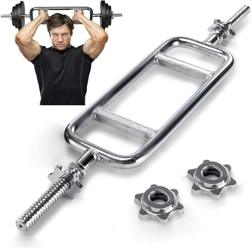 uyoyous Rundhantelstange 25 mm Trizepsstange Kreuzhebestange mit Gewichten Krafttraining Langhantelstange Olympische Hantelstange für Fitnessstudio Training zu Hause