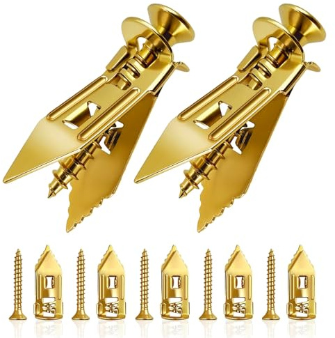 Valorada 100Pcs Plasterboard Fixings, Drywall Self Drilling Anchors with Screws Kit, 50Pcs Sheetrock Anchors and 50Pcs Screws, Eliminating The Need for Drilling or Punching Holes in The Wall