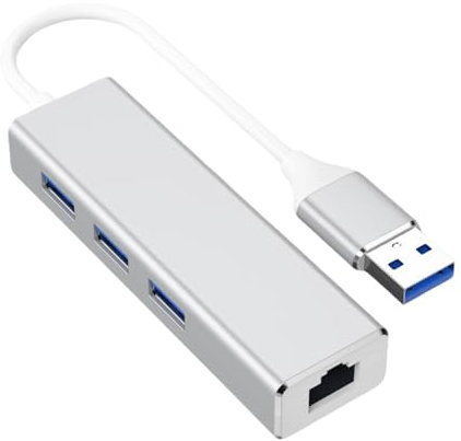 VGE Hub USB con adaptador Gigabit LAN, 3 puertos USB, adaptador de red USB a RJ45 para ordenador portátil, MacBook, Windows, Mac OS Chrome Linux, fácil de conectar y soltar inmediatamente, portátil