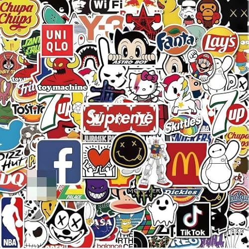 200 autocollants en vinyle avec design graffiti pour adultes, autocollants décoratifs pour ordinateur portable, skateboard, casques, voitures, vélos, téléphones portables
