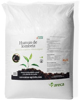 Fertilizante jardin macetas huerto universal. Humus de lombriz MICO+ Agroland 12L - 7Kg