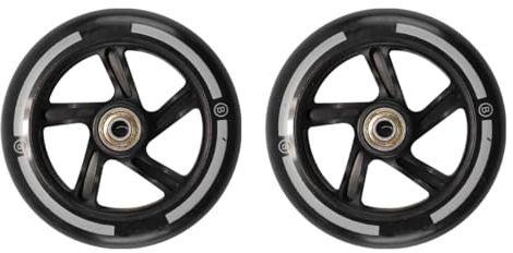 Hoite 2 ruedas de poliuretano silenciosas, ruedas auxiliares para scooter, carrito, patines de ruedas de 125 x 24 x 8 mm