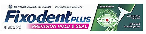 Fixodent Plus Scope Flavor Food Seal Denture Adhesive Cream 2-oz., Broom