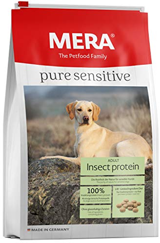 MERA Pure Sensitive Insect Protein Hundefutter, Trockenfutter mit Insekten-Protein für Sensible Hunde, hypoallergen und umweltfreundlich (12,5kg)