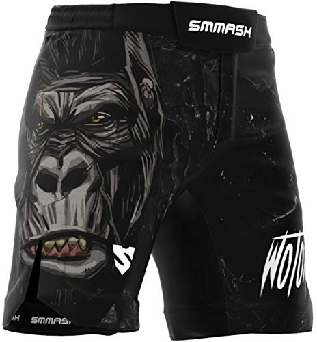 SMMASH Wotore Gorilla Ultralätt Shorts MMA Herr, Kampsport Byxor, Brottning UFC, Exceptionell Rörelsefrihet, BJJ, Krav Maga, Andas och Lätt, Antibakteriellt Material, Tillverkad i EU (S)