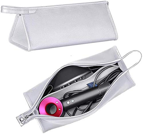 Kyrio - Borsa portatile impermeabile per asciugacapelli compatibile con Dyson Supersonic, borsa da viaggio, organizer portatile, antipolvere, custodia da viaggio (Argento)