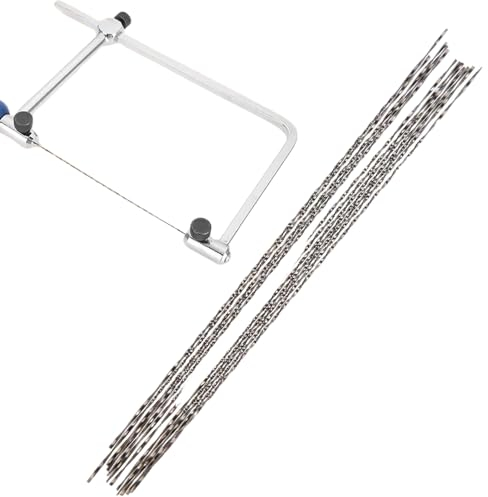 Lame per Seghetto per Cera, Lame a spirale per seghetto da traforo per Legno, Metallo, plastica, Taglio, Intaglio, Confezione Da 12 (4#)