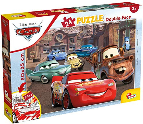 Liscianigiochi, Disney Puzzle DF Plus 24 Cars Puzzle per Bambini, 86481