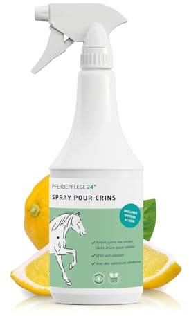 PFERDEPFLEGE24 Spray de crins pour Chevaux 1l - Brillance éclatante, facilité de démêlage & Pelage sain - 3 Tailles Disponibles de Spray pour crinière et Queue des Chevaux