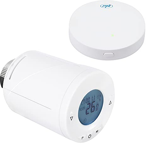 Wifi kit intelligent thermostatic head PNI CT25T for radiator + Hub PNI CT25WIFI with Internet control
