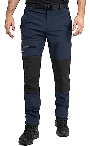 Höhenhorn Trekmaster - Pantaloni da trekking da uomo, in softshell, Blu scuro, M