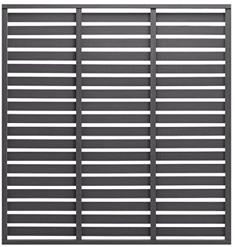 vidaXL Panneau de Clôture Ombrage de Patio Store Pare-vent Ecran Cloison Panneau de Clôture de Jardin Extérieur WPC 180x180 cm Gris