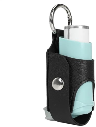 Generisk bärbar inhalatorhållare, inhalatorförvaringsfodral – bärbar läderinhalatorhållare, multifunktionsförvaringsverktyg för , skola, camping, resor och affärsresor, svart, Siehe Beschreibung