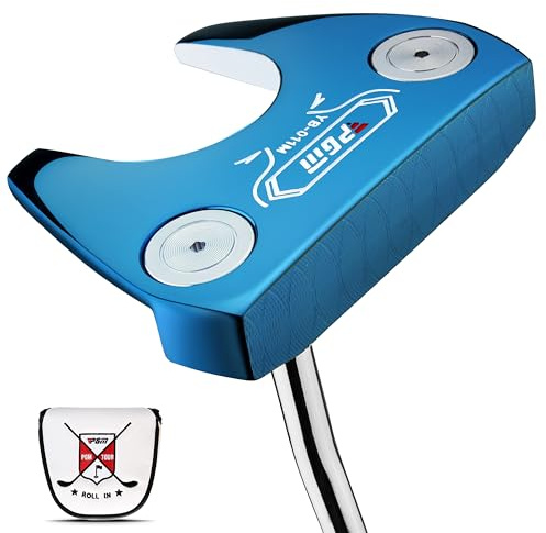 PGM TUG024 CNC-gefräster Low-CG Golf-Putter mit Ausrichtungslinie & übergroßem Griff – Wolfram-Gegengewicht, Edelstahlschaft, Herren Rechtshänder