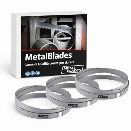 3x lame a nastro M42 HSS bimetalliche Premium 1140 x 13 x 0,65 mm con 14/18 denti per pollice (TPI) - per taglio di metallo, acciaio, alluminio, metalli non ferrosi e leghe leggere (la più scelta)