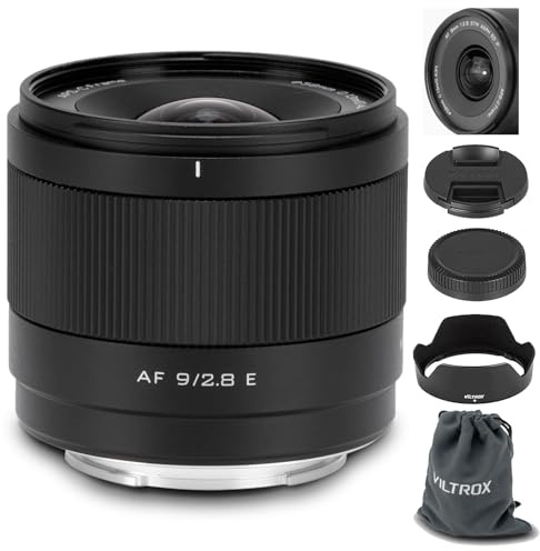 VILTROX 9mm F2.8 E-Mount APS-C Objektiv für Sony, Autofokus-Ultraweitwinkel-Festbrennweite für Sony E-Mount Kameras FX30 ZV-E10 ZV-E10II A6700 A6600 A6500 A6400 A6300 A6100