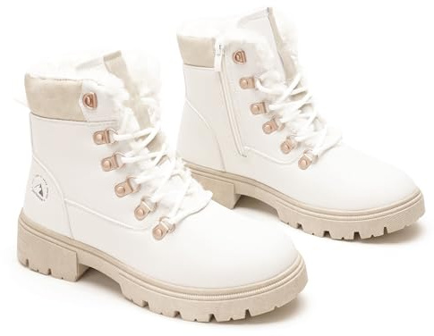 GLAMORA Botas de nieve mujer impermeables térmicas con forro de pelo suave, antideslizantes, cálidas y cómodas, ideales para invierno, montaña o trabajo