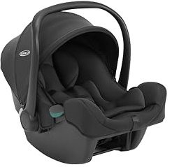 Graco - SnugLite™ 2 i-Size R129 Seggiolino auto per neonati leggero, dai 40 ai 75 cm (dalla nascita fino ai 12 mesi circa), compatibile con le basi ISOFIX SnugLite e SnugTurn, colore Midnight