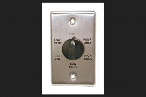 Dial Metal Black Evaporative Cooler Wall Switch