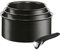 Tefal Ingenio Expertise Kasserollen-Set | L65095 | Edelstahl | Titanium Excellence Antihaftversiegelung | Thermo-Spot | abnehmbarer Griff | platzsparend | backofenfest | induktionsgeeignet, Schwarz