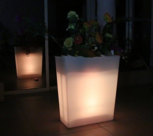 Gowe extérieur étanche 16 couleurs lumineux Y-pot Grande Fleur Pot de fleurs au sol Boughpot télécommande LED Pot de fleurs Seau à glace