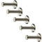 5 x Garderobenhaken TARRA echt Edelstahl massiv Ø 10/15 mm Länge 50 mm Gesamtlänge 53 mm mit Platte Garderobe Kleiderhaken Jackenhaken Aufhänger von SO-TECH®