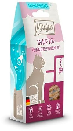 Friandises Premium pour Chats - Coffret Friandises - Filet d'Autruche Exquis, 1 Paquet (1 x 40 g), Naturel