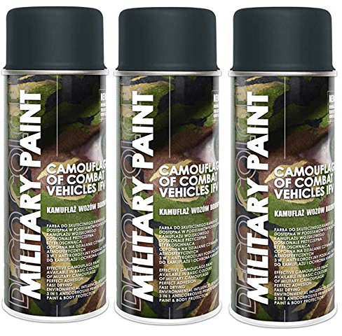 DC 3er Sparpack Panzergrau Ral 7016 MILITÄR Army Militärlack Lackspray 400ml Nato