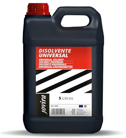 JOVIRA PINTURAS Disolvente Universal. Diluyente de pintura, Esmaltes, Barnices, Antioxidantes. Limpieza de herramientas. (5 Litros) B-31