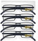 LUFF 4 pezzi di occhiali da lettura aste flessibili, occhiali anti-blu e ultra-leggeri per unisex