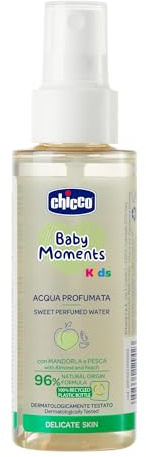Chicco Acqua Profumata Baby Moments Kids, Delicata Fragranaza con Ingredienti di Origine Naturale, con Estratti di Mandorla e Pesca, 0 Mesi+,100 ml